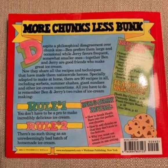 Ben & Jerry’s Homemade Ice Cream & Dessert Book - Paperback - Easy To Read - Picture 5 of 6